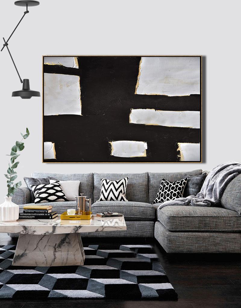 Horizontal Palette Knife Minimalist Art #C7Z